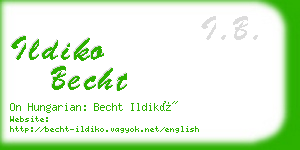 ildiko becht business card